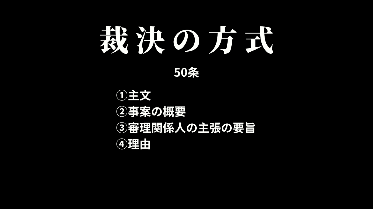 裁決の方式