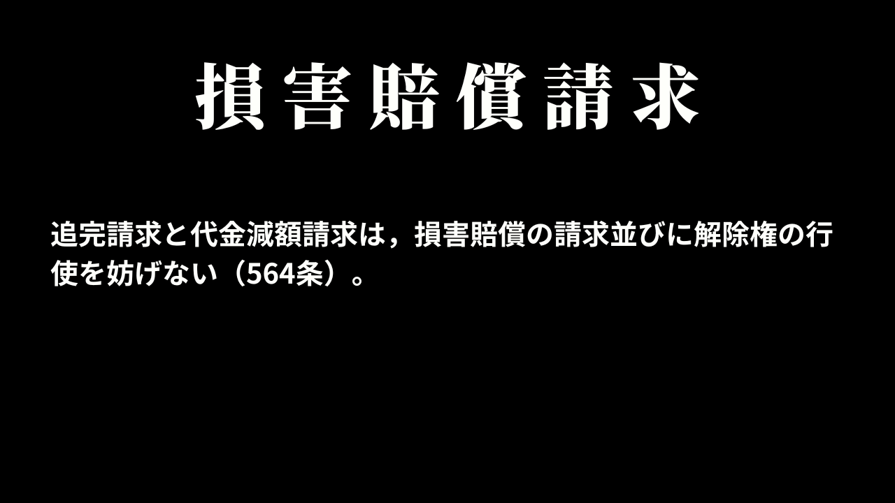 買主の損害賠償請求及び解除権の行使