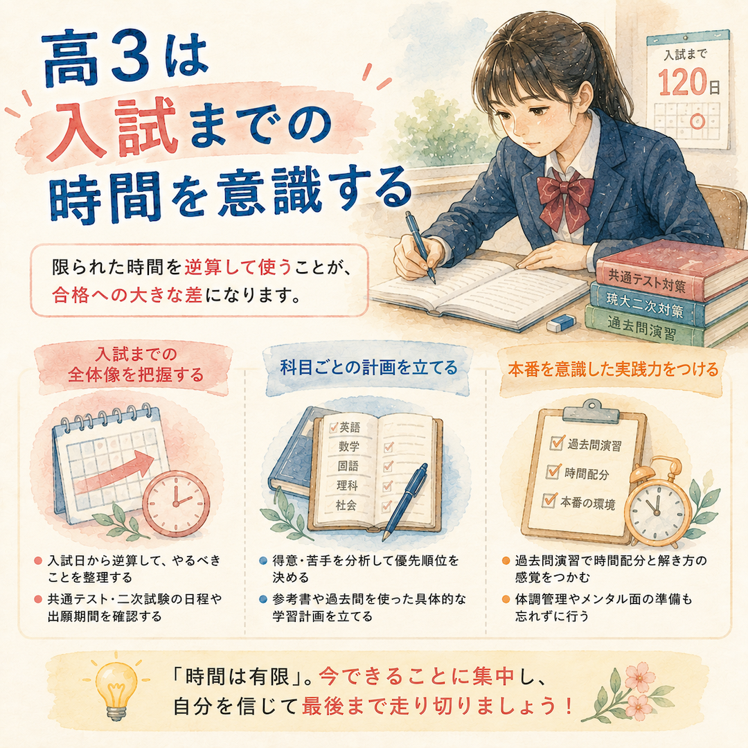 高3は入試までの時間を意識する