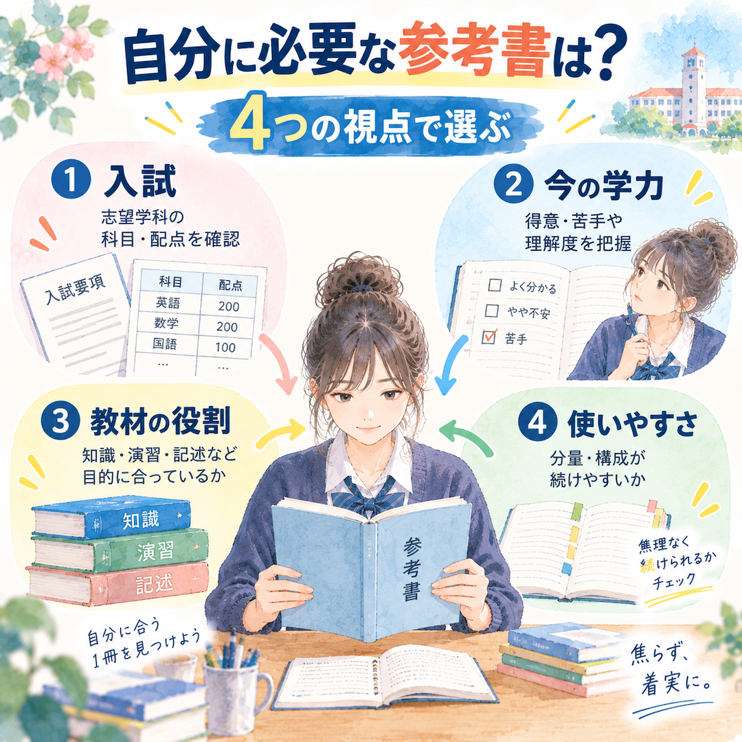 自分に必要な参考書を判断する4つの基準