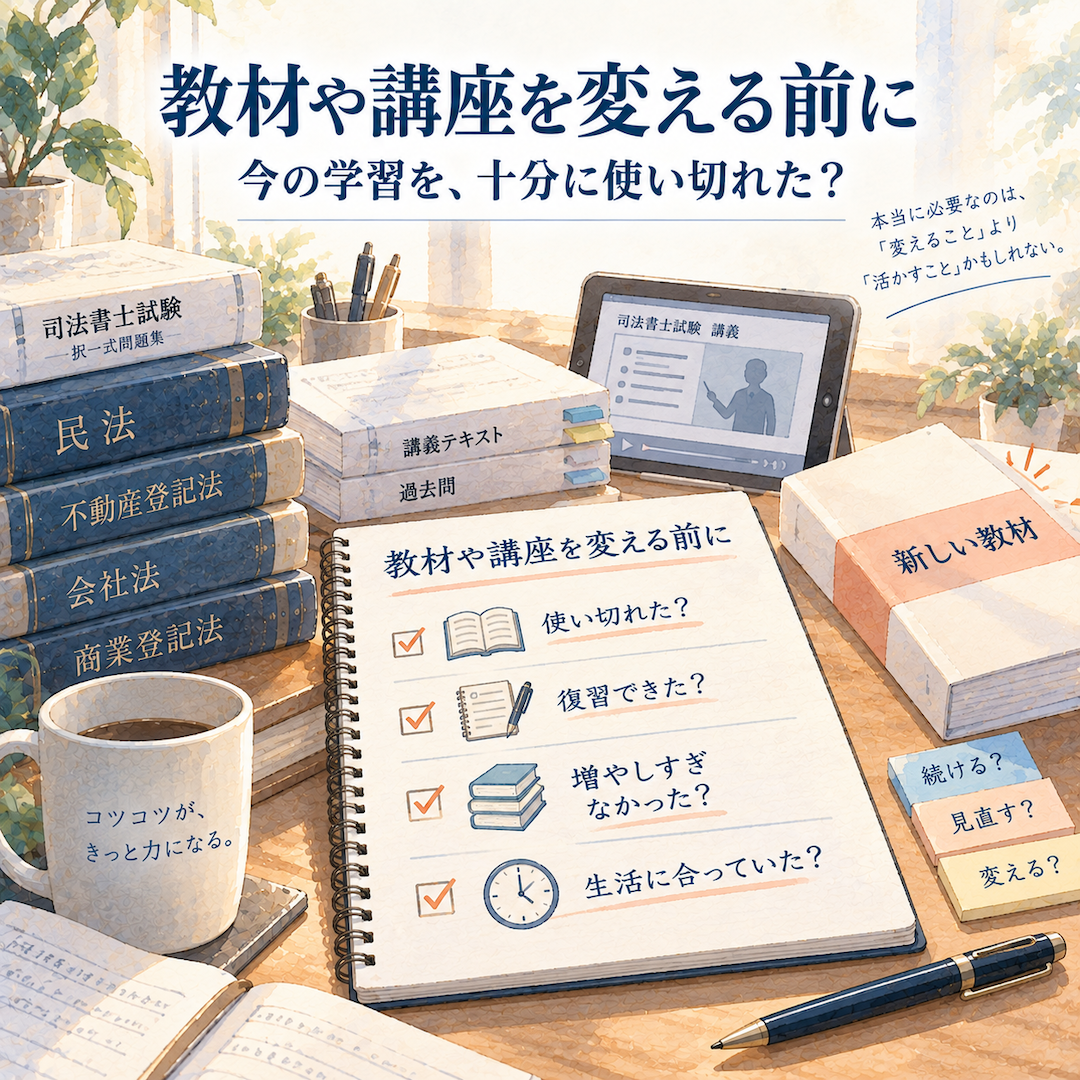 教材や講座を変える前に