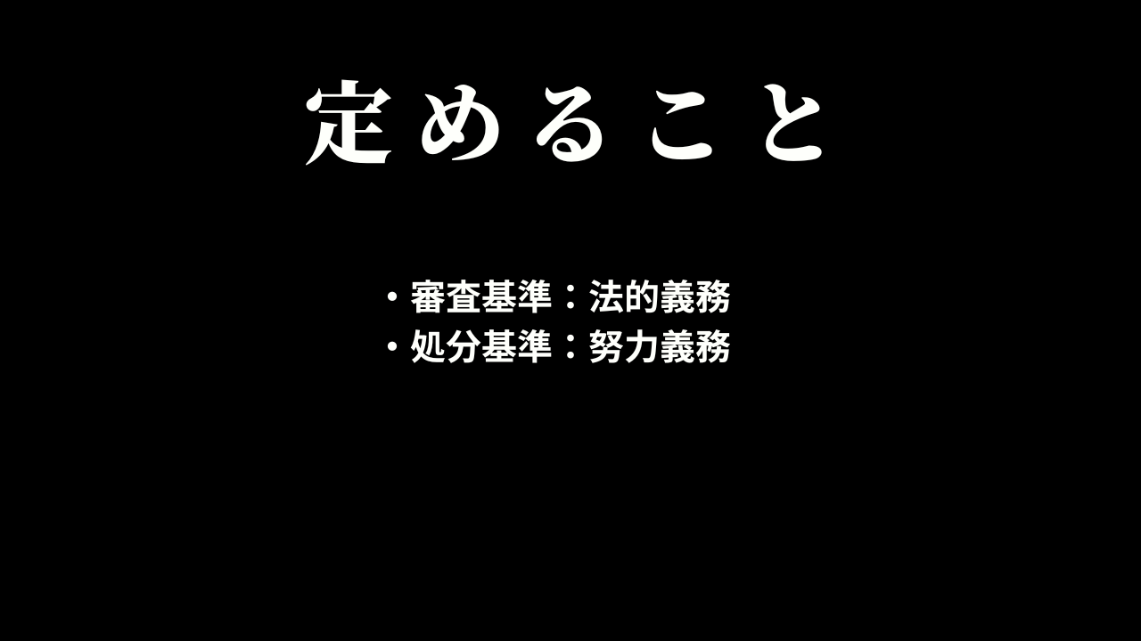 定めること