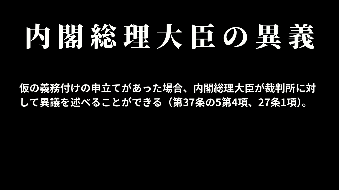 内閣総理大臣の異議