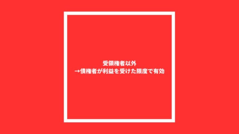 【民法】受領権者に対する弁済について、外観を有する者、以外の者のまとめ - Lunaety